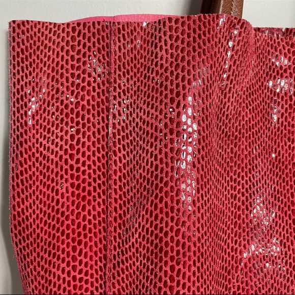 Sorial New York Iridescent Snake-EnbossedItalian Leather Rubina Tote - Picture 3 of 10